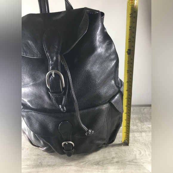 London Fog Travel Backpack Brown Distressed Leather Purse Day Everyday Knapsack main image 5